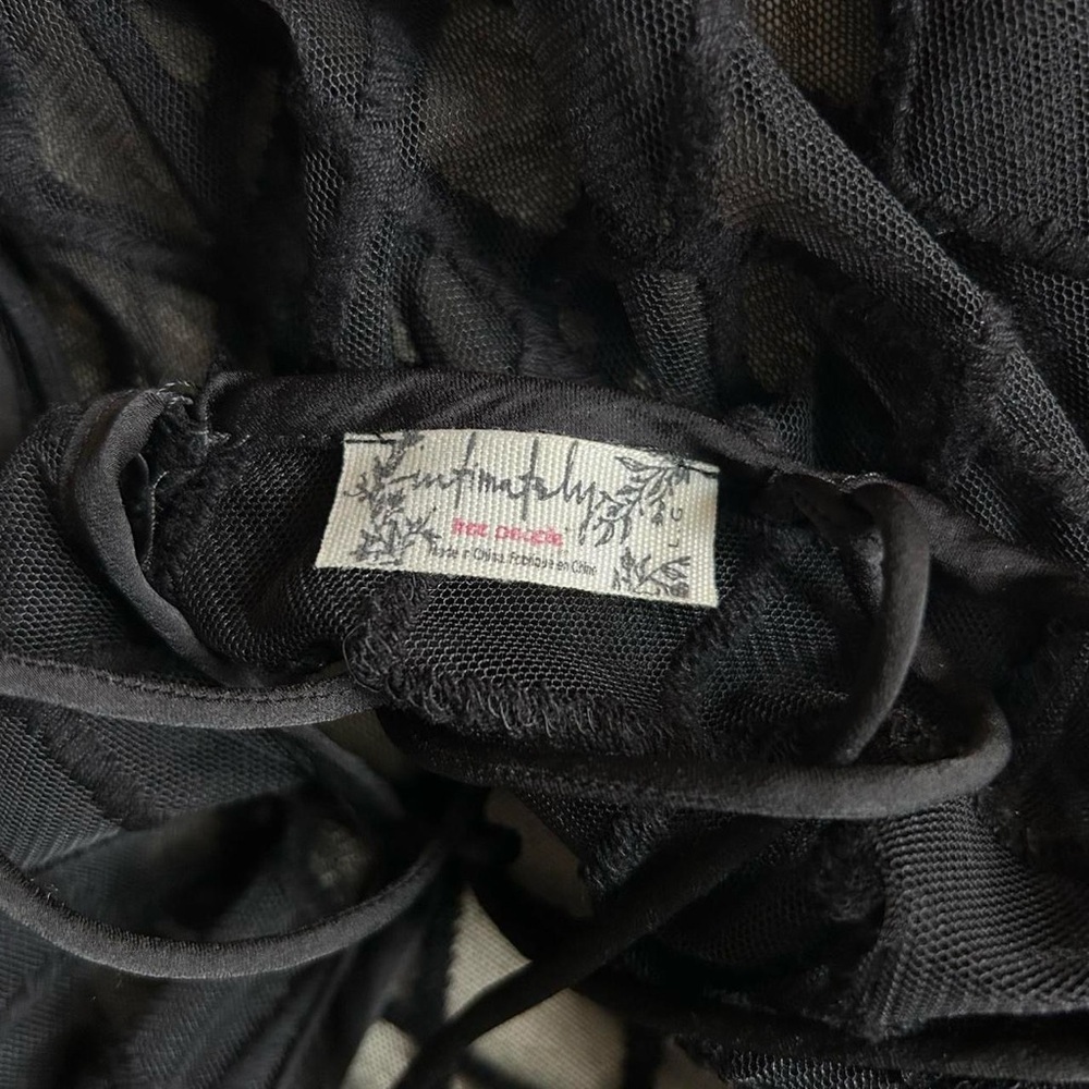 Free People Graphic Goddess Embroidered Maxi Slip Dress | Black | Sz S/M - Picture 7 of 12
